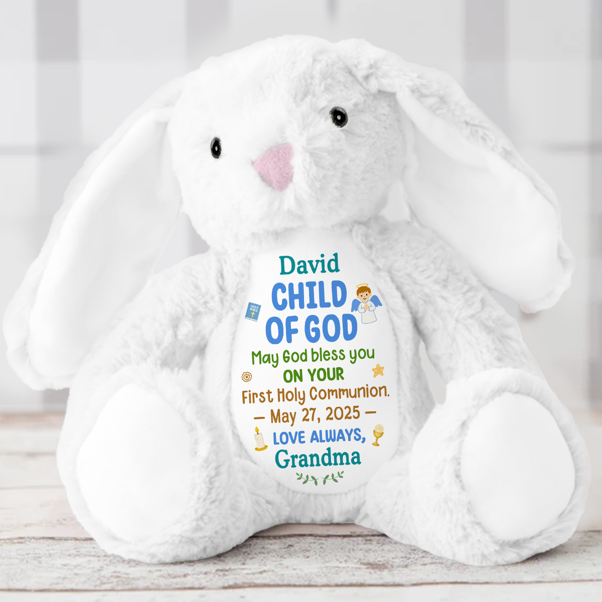 Chid Of God | Personalized Stuffed Bunny