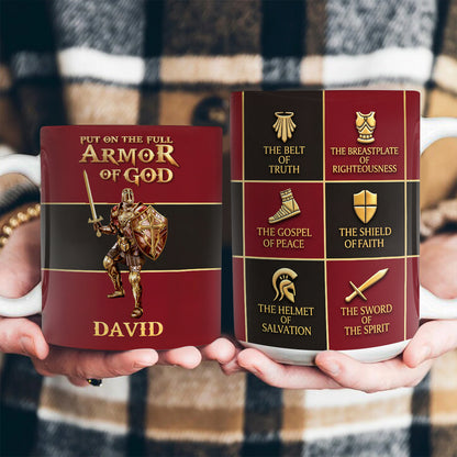 Put On The Full Armor Of God | Personalized Ceramic Coffee Mug