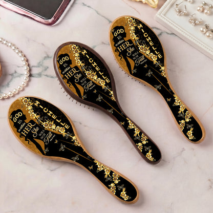 God Is Within Her She Will Not Fall | Personalized Hair Brush