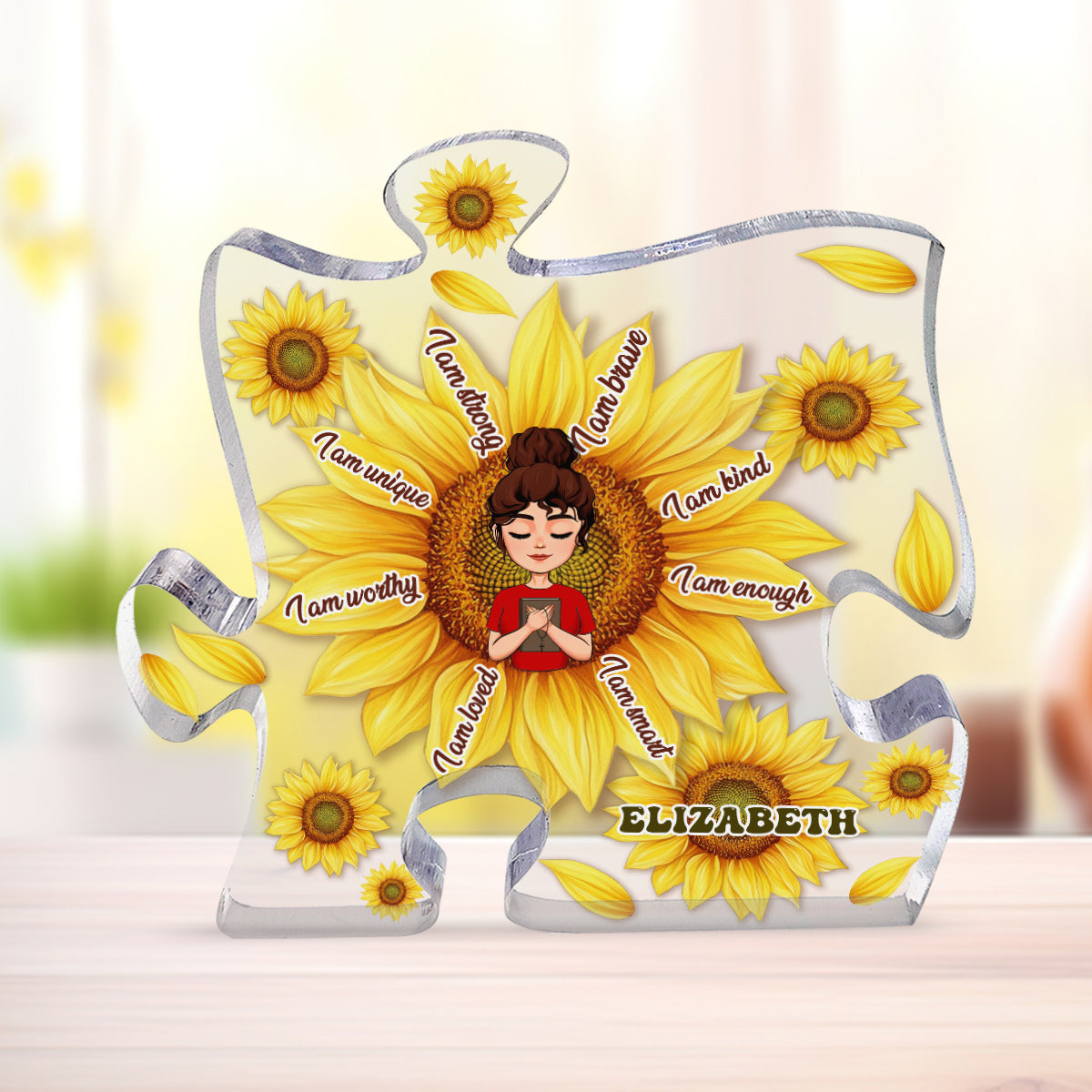 I Am Strong I Am Brave I Am Kind | Personalized Custom Shaped Squared Acrylic Plaque JSAPPHLHA1851TA