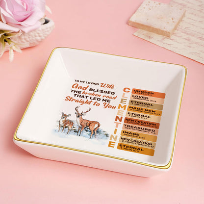 God Blessed The Broken Road That Led Me Straight To You | Personalized Jewelry Dish JSJDPN2798M
