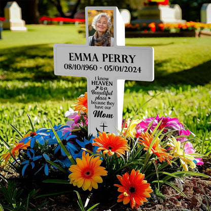 Jesuspirit Personalized Solar Powered Lighted White Cross | Memorial Quotes For Christian SPLWCH01-09