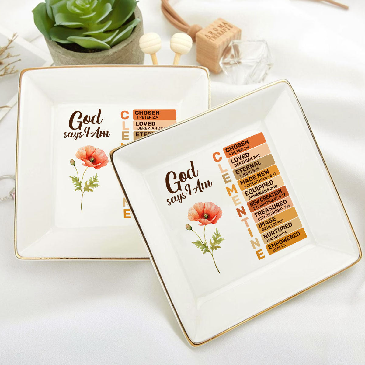 What God Says About You | Personalized Jewelry Dish JSJDPH1986D