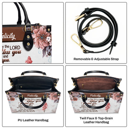 May The Lord Bless You And Protect You | Personalized Leather Handbag