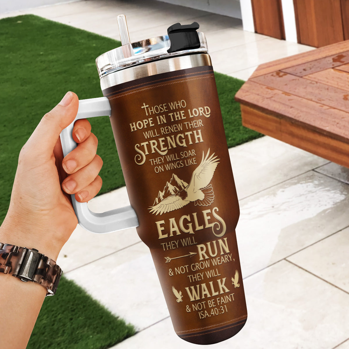 Those Who Hope In The Lord Will Renew Their Strength | Personalized Stainless Steel Tumbler