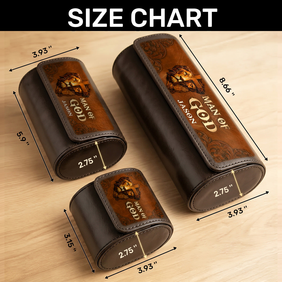 Man Of God | Personalized Leather Watch Case