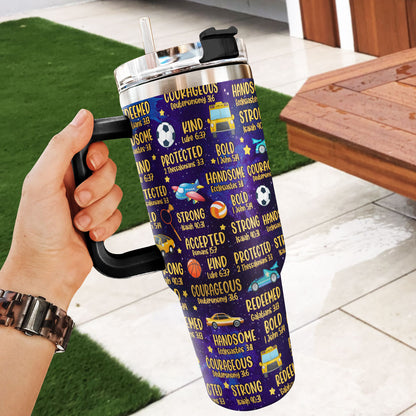 God Says I Am | Personalized Stainless Steel Tumbler For Kids JSSSTH881