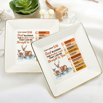 God Blessed The Broken Road That Led Me Straight To You | Personalized Jewelry Dish JSJDPN2798M