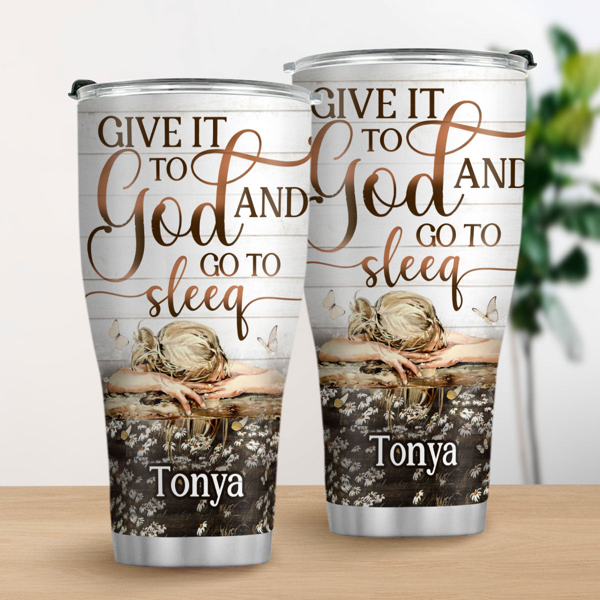 Jesuspirit | Christian Faith Gifts | Stainless Steel Tumbler | Give It To God And Go To Sleep  SSTNAM1013