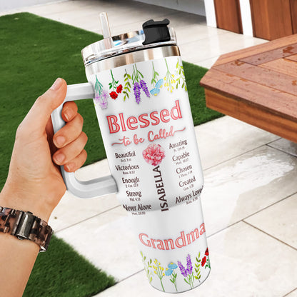 Blessed To Be Called Mom | Personalized Stainless Steel Tumbler