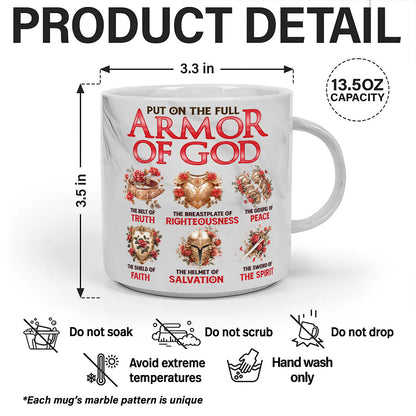 Put On The Full Armor Of God | Personalized Marble Mug