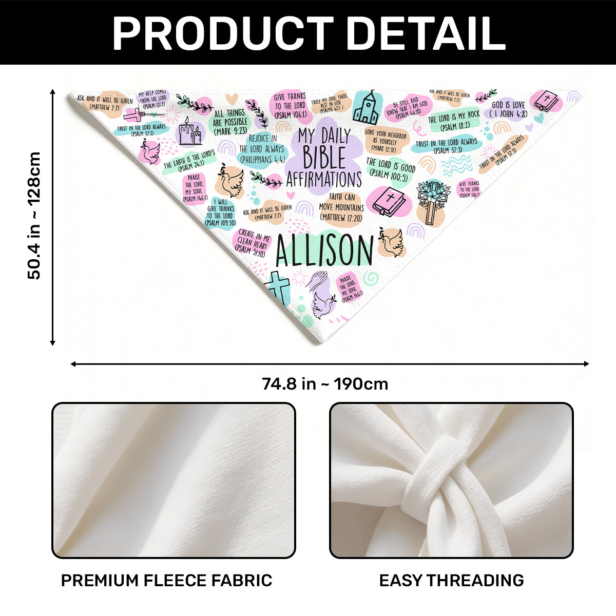 My Daily Bible Affirmations | Personalized Shawl Wrap