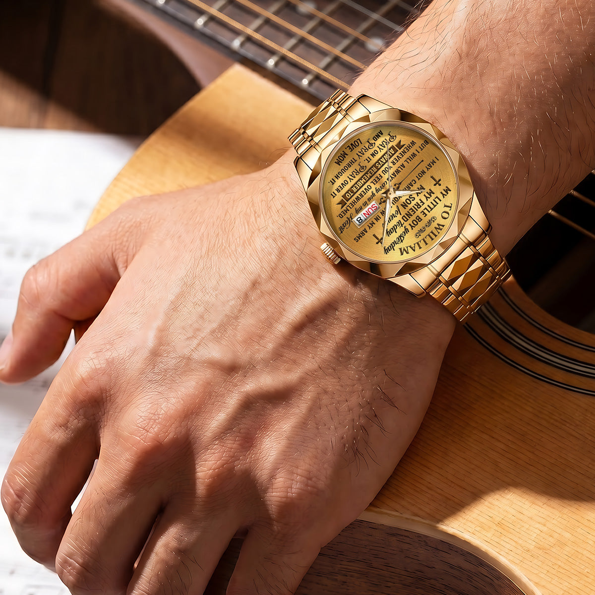 Pray On It Pray Over It Pray Through It | Personalized Men's Wrist Watch