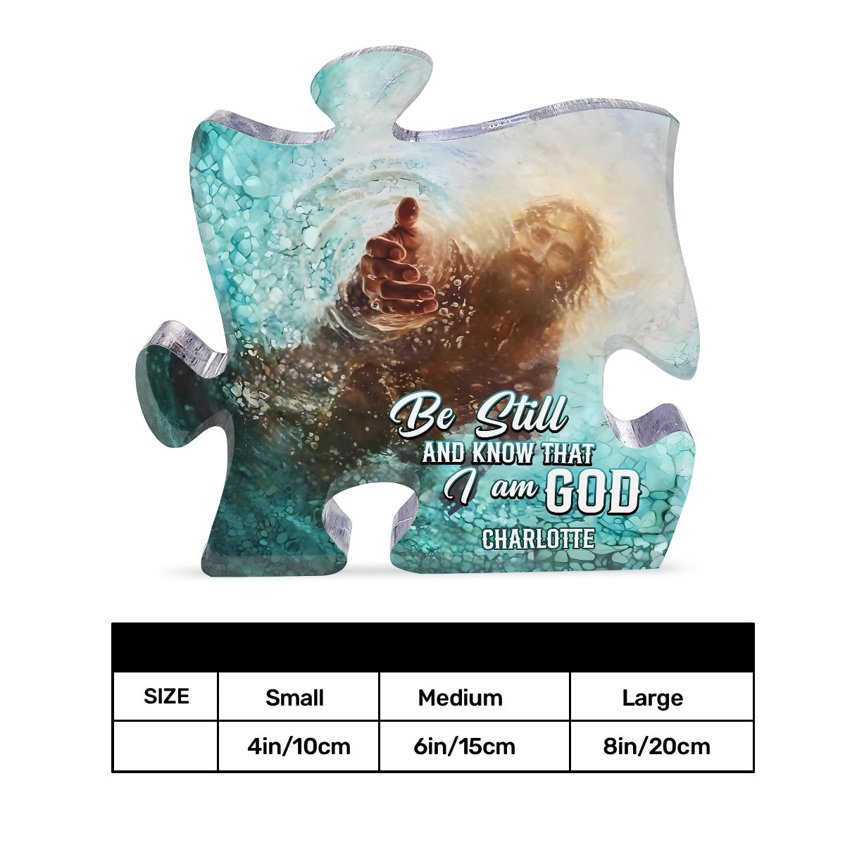 Be Still And Know That I Am God | Personalized Custom Shaped Squared Acrylic Plaque JSAPPPTN1602M