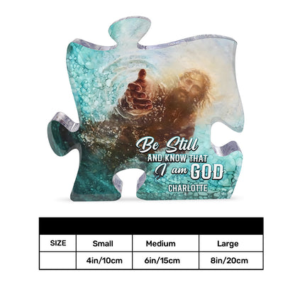 Be Still And Know That I Am God | Personalized Custom Shaped Squared Acrylic Plaque JSAPPPTN1602M
