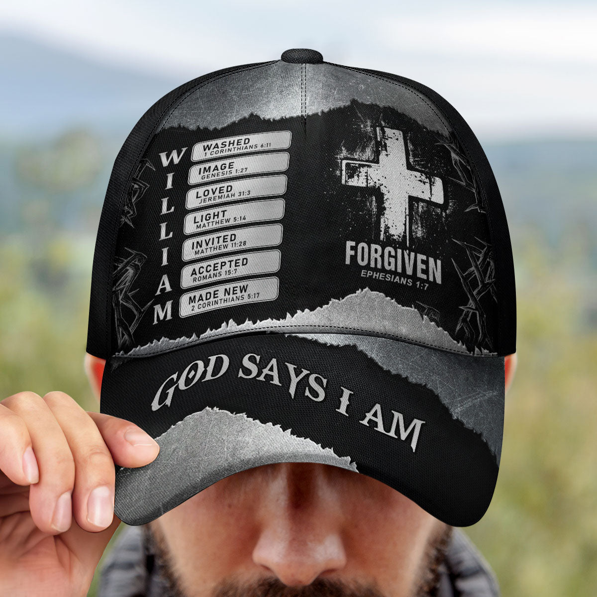 Forgiven Bible Verse | Personalized Classic Cap