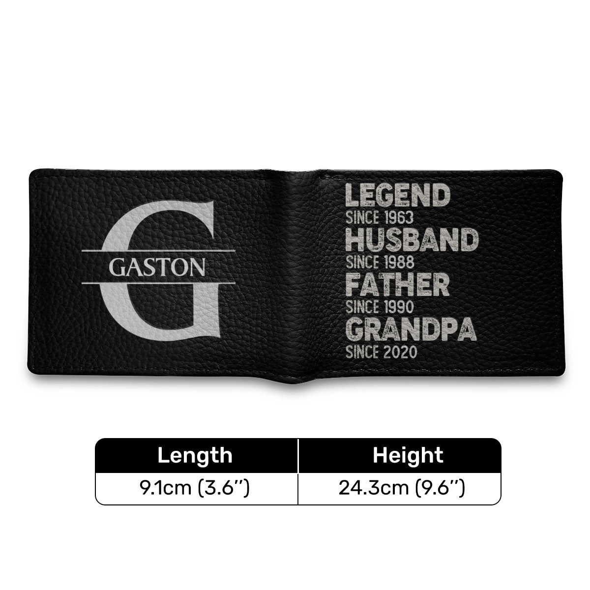 Legend Husband Father Grandpa | Personalized Folded Wallet For Men JSLFWH861