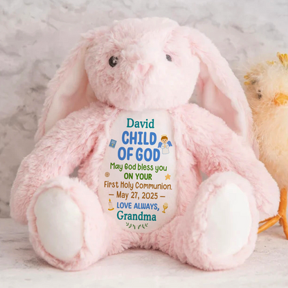 Chid Of God | Personalized Stuffed Bunny