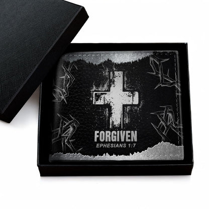 Forgiven Bible Verse | Personalized Folded Wallet For Men