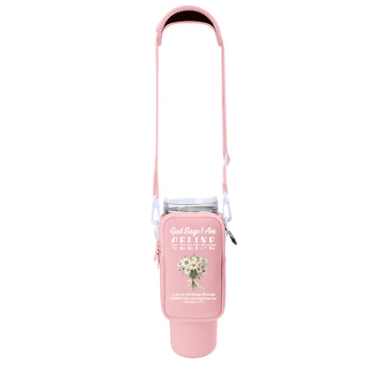 God Says I Am | Personalized Tumbler Holder Bag