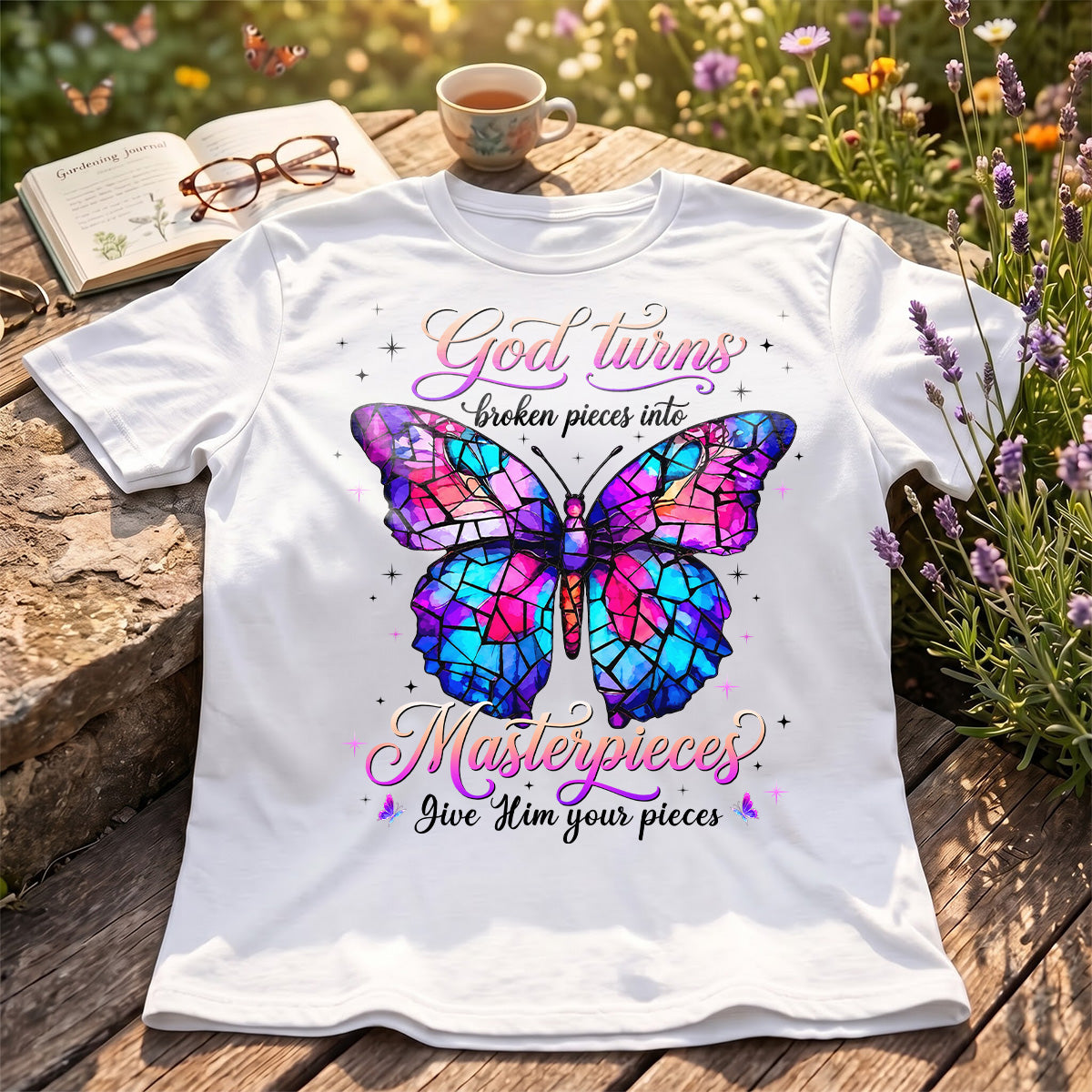 Broken Pieces Into God’s Masterpiece |  2D Unisex T-shirt