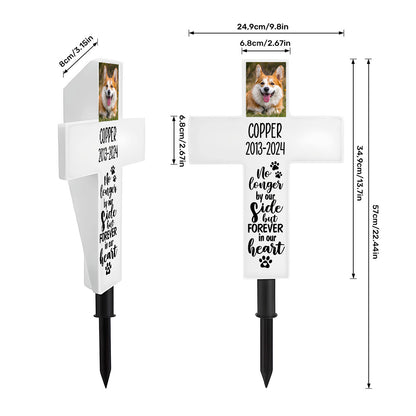 Jesuspirit Personalized Solar Powered Lighted White Cross | Memorial Quotes For Beloved Pets SPLWCH10-15