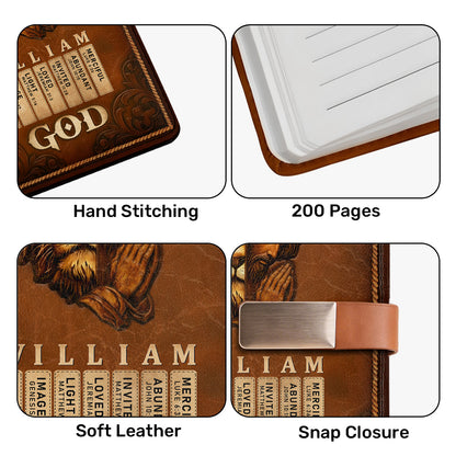 Man Of God | Personalized Leather Notebook & Pen Set