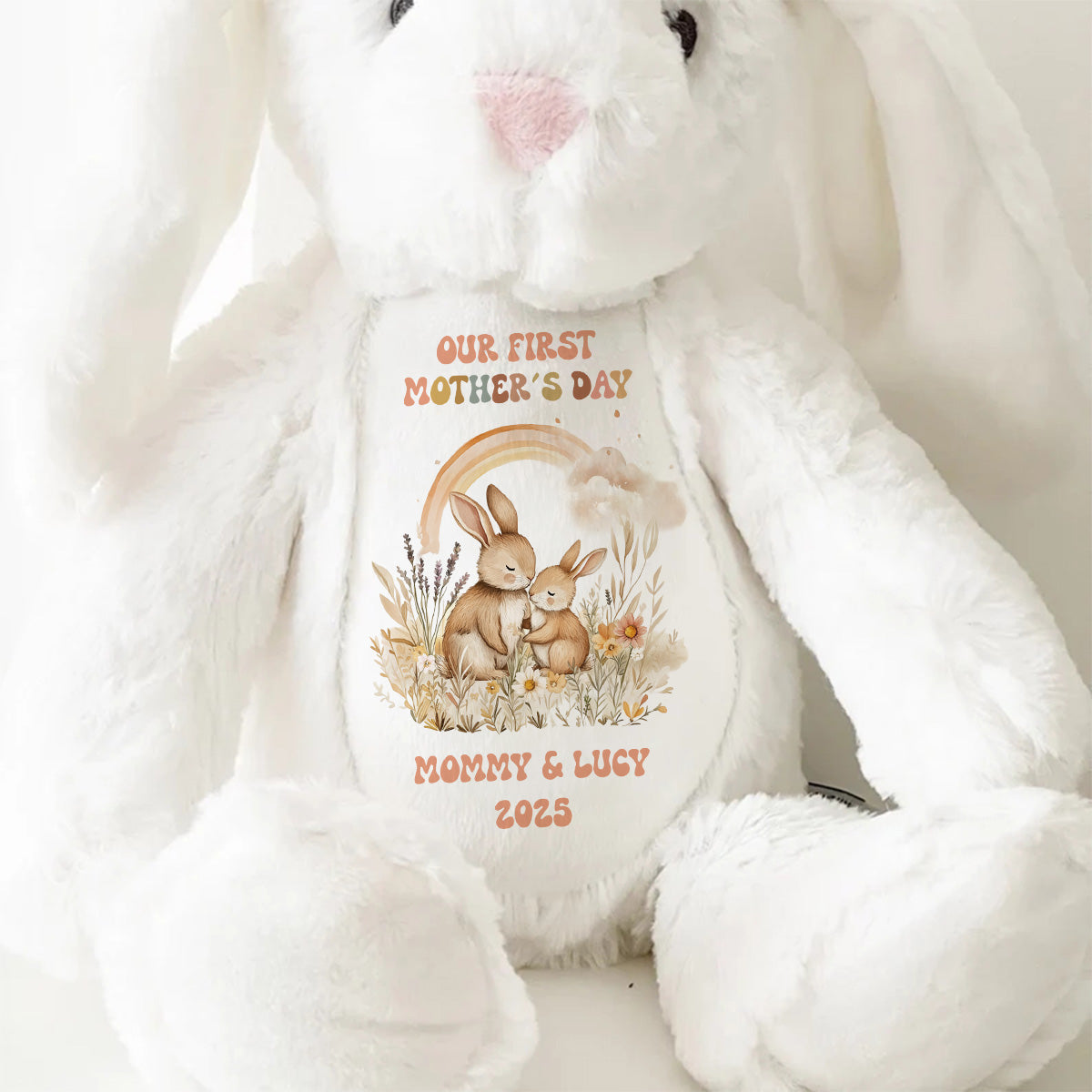 Our First Mother's Day - Personalized Stuffed Bunny