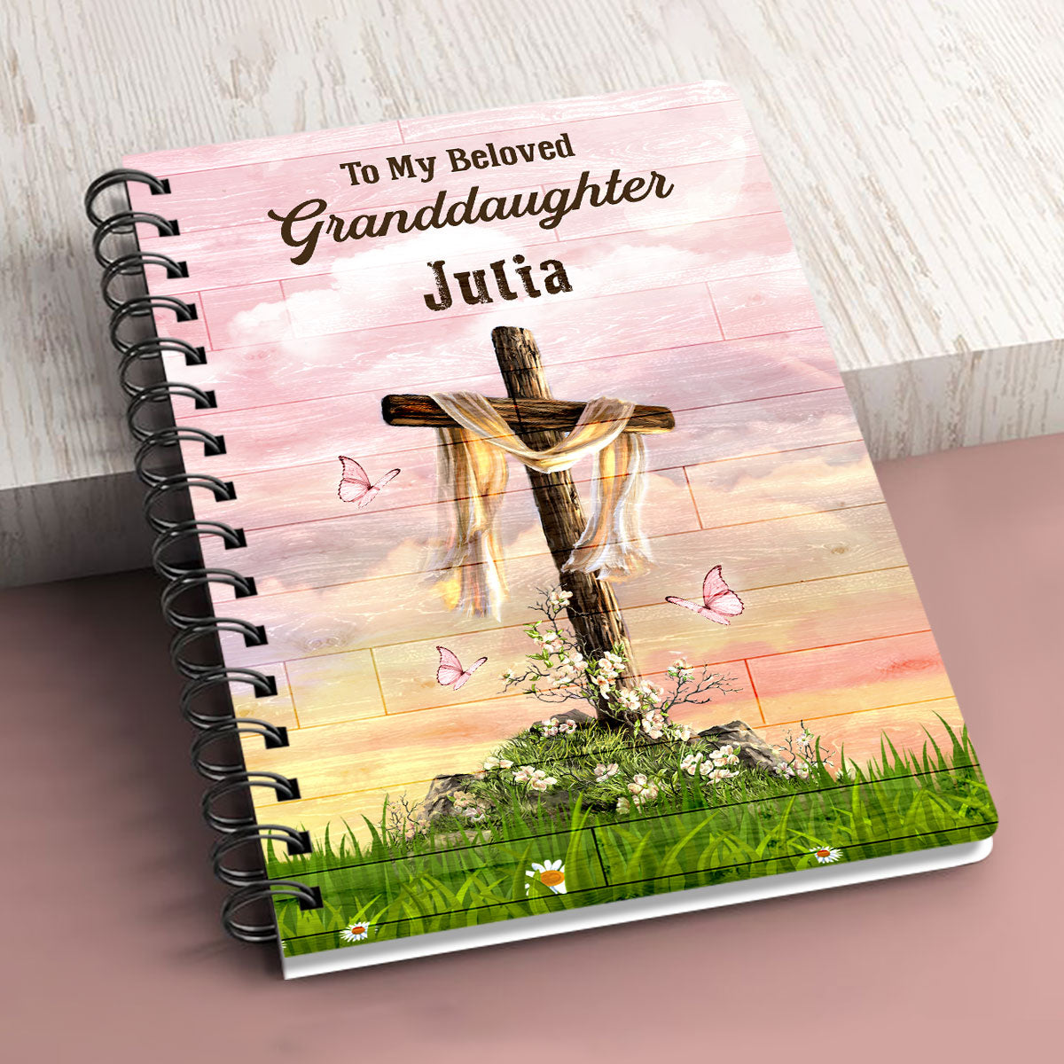 May This Gift Fill Your Heart With God’s Love Foreve - Adorable Personalized Spiral Journal HIHN171