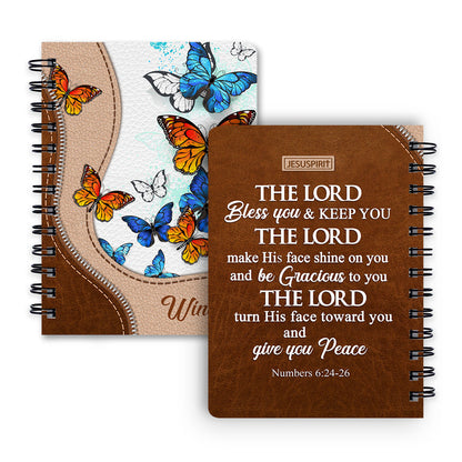 The Lord Make His face Shine On You And Be Gracious To You - Gorgeous Personalized Sunflower Spiral Journal NUH324