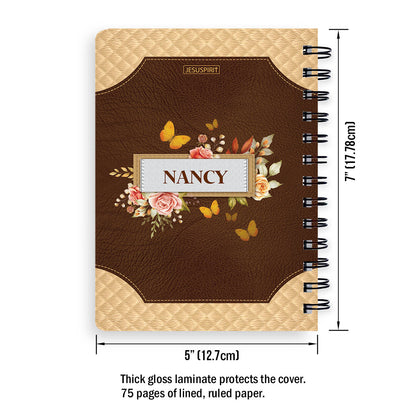Special Personalized Rose Spiral Journal - Let Your Faith Be Bigger Than Your Fear NUH334