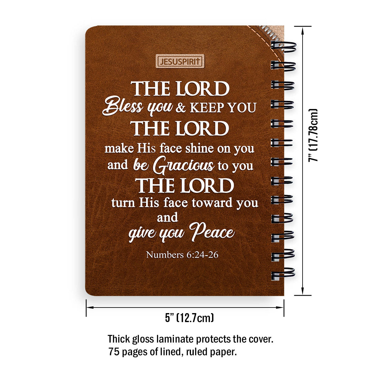 The Lord Make His face Shine On You And Be Gracious To You - Gorgeous Personalized Sunflower Spiral Journal NUH324