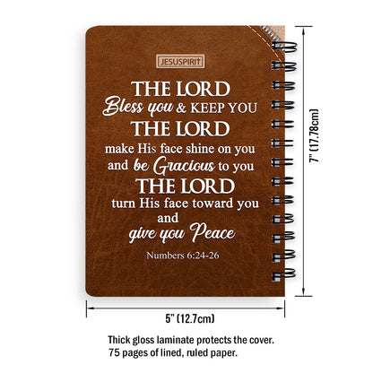 The Lord Make His face Shine On You And Be Gracious To You - Gorgeous Personalized Sunflower Spiral Journal NUH324