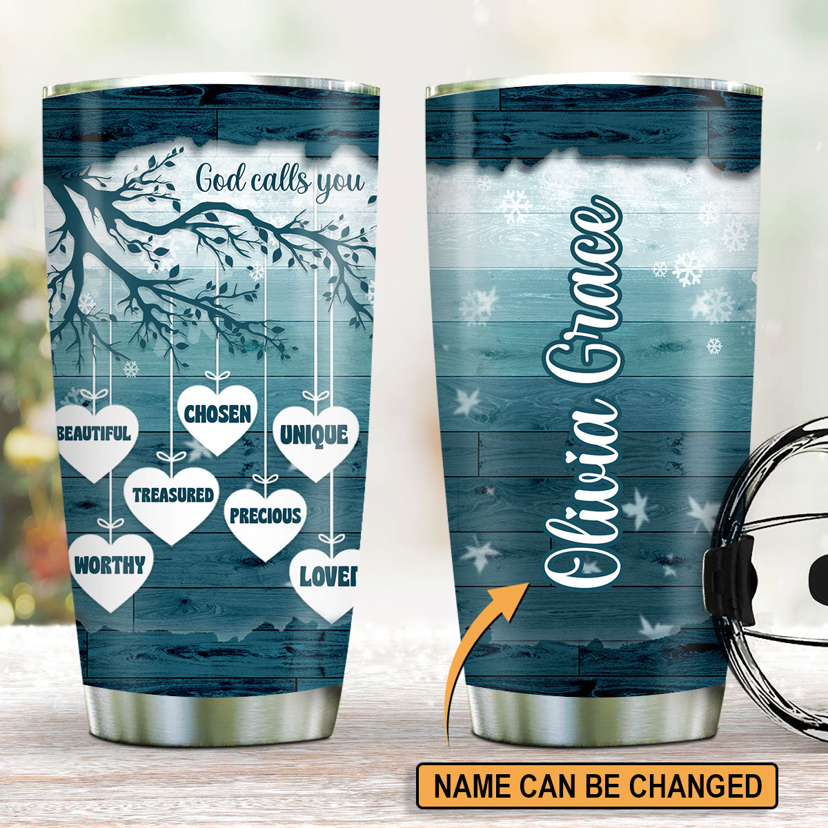 Special Personalized Stainless Steel Tumbler 20oz - God Calls You Precious NUHN186