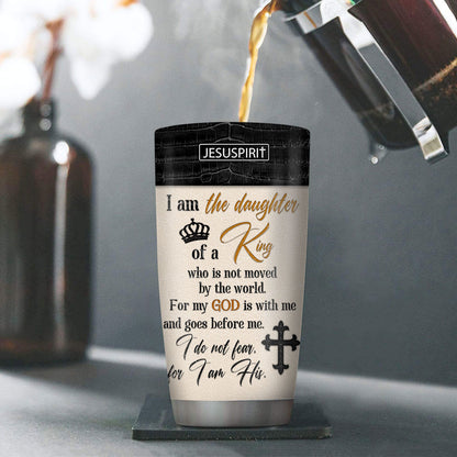 Must-Have Personalized Stainless Steel Tumbler 20oz - For My God Is With Me And Goes Before Me NUHN314