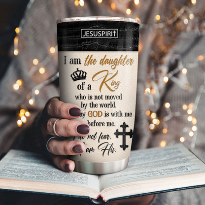 Must-Have Personalized Stainless Steel Tumbler 20oz - For My God Is With Me And Goes Before Me NUHN314