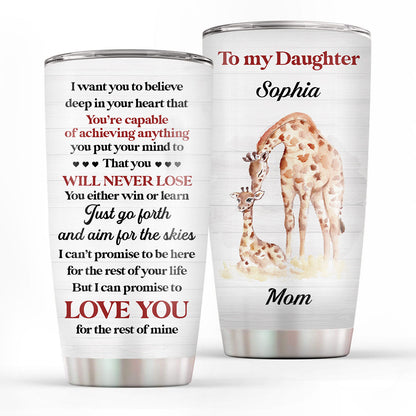Personalized Stainless Steel Tumbler 20oz For Children - I Can Promise To Love You For The Rest Of Mine NUHN218