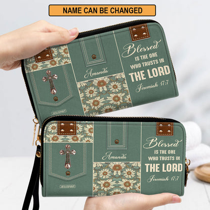Blessed Is The One Who Trusts In The Lord - Adorable Personalized Clutch Purse NUM311