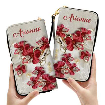 Elegant Personalized Flower Clutch Purse CP35