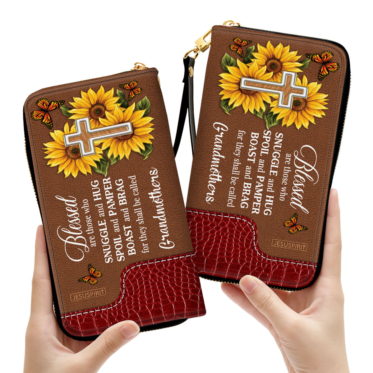Blessed Are Those Who Boast And Brag - Pretty Personalized Sunflower Clutch Purse NUH329