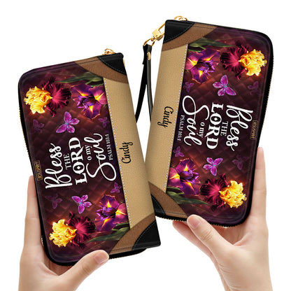 Bless The Lord O My Soul - Awesome Personalized Butterfly Clutch Purse NUH335