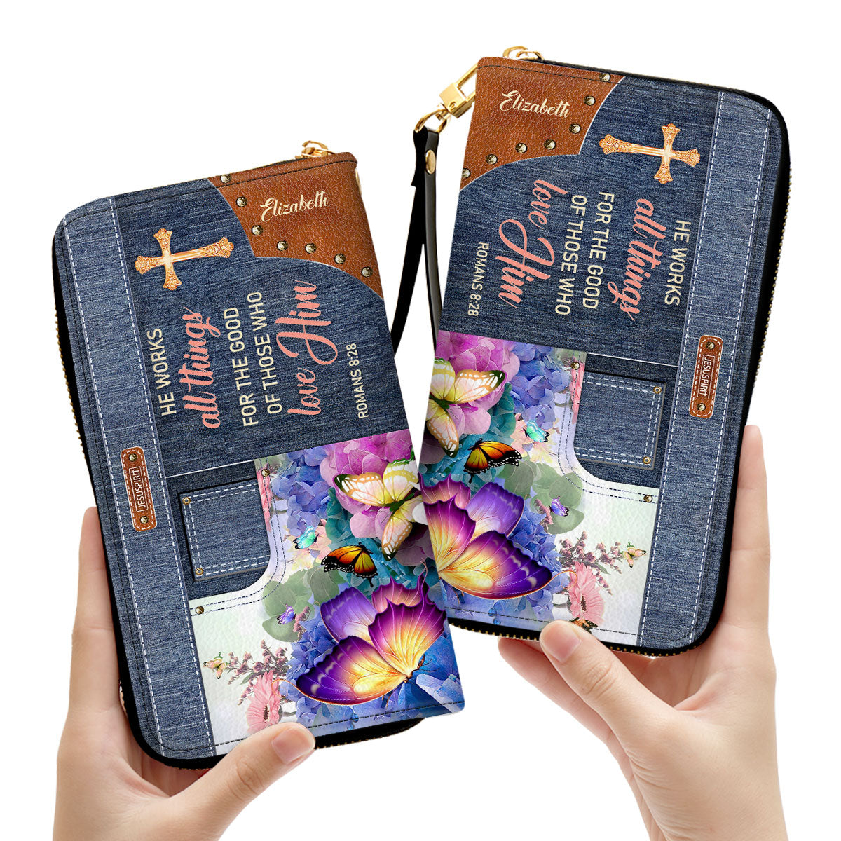 Must - Have Personalized Clutch Purse - He Works All Things For The Good Of Those Who Love Him NUM315