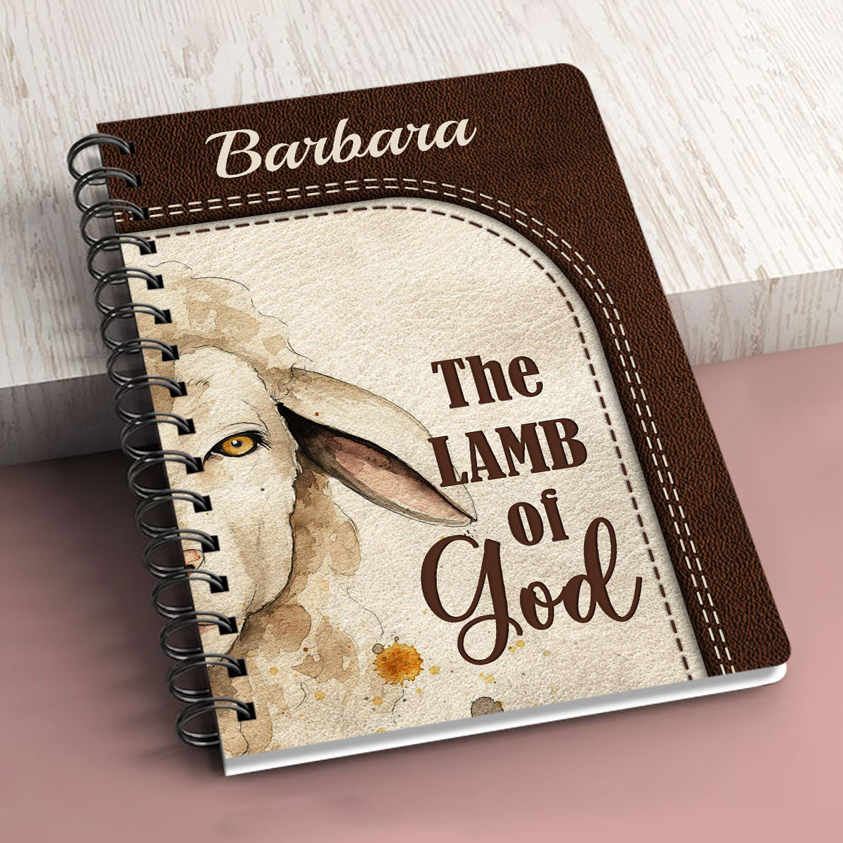 Lovely Personalized Spiral Journal - The Lion Of Judah The Lamb Of God HIHN319