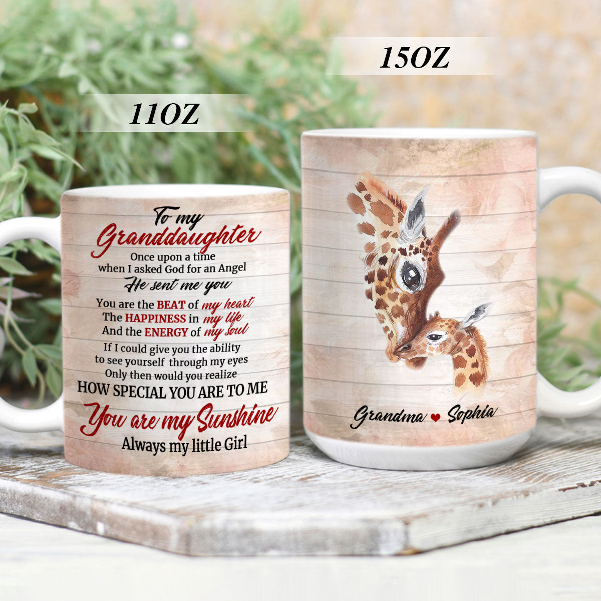 Meaningful Personalized White Ceramic Mug For Granddaughter - You Are Always My Little Girl NUH217