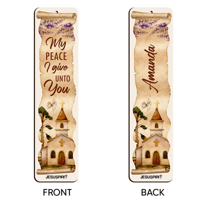 Lovely Personalized Wooden Bookmarks - My Peace I Give Unto You HN27