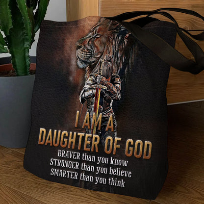 I Am A Daughter Of God - Unique Lion Tote Bag NHN155
