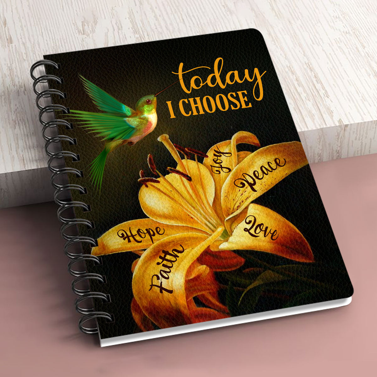 Today I Choose Joy - Lovely Personalized Spiral Journal H15
