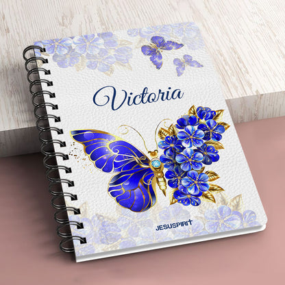 Jesuspirit | Colossians 3:23 | Butterfly And Flower | Scripture Gifts For Christian People | Personalized Spiral Journal SJH743