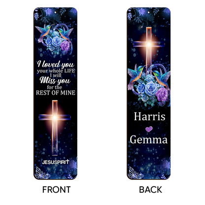 Jesuspirit Personalized Wooden Bookmarks | I Loved You Your Whole Life | Cross And Roses BM46
