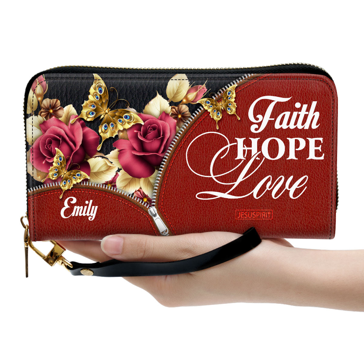 Roses Christian Clutch Purse - Love - Hope - Faith CP03